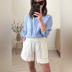 The Linen Relaxed Shirt - Blue